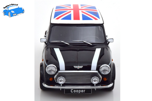 Mini Cooper LHD schwarz/weiß/Union Jack | KK-Scale | 1:12
