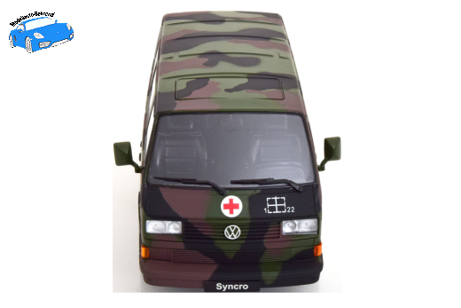 VW T3 Bus Syncro Bundeswehr Ambulanz 1987 camouflage | KK-Scale | 1:18
