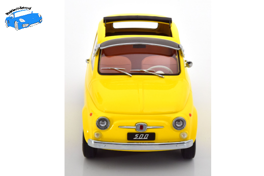Fiat 500 F Custom 1968 gelb | KK-Scale | 1:12
