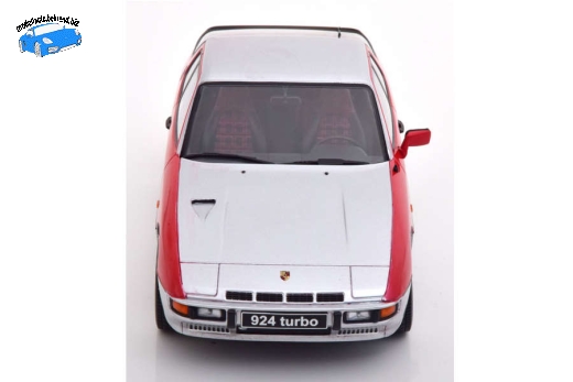 Porsche 924 Turbo 1986 silber/rot KK-Scale 1:18