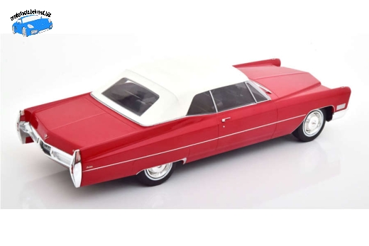 Cadillac DeVille Convertible mit Softtop 1967 rot/weiß | KK-Scale | 1:18
