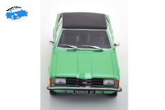 Ford Taunus GT Coupe mit Vinyldach 1971 grünmetallic/mattschwarz | KK-Scale | 1:18