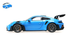 Porsche 911 (992) GT3 RS 2024 blue W/Weissach Package W darksilver Wheels | Minichamps | 1:18