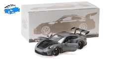 Porsche 911 (992) GT3 RS 2024 grey W/Weissach Package W black Wheels | Minichamps | 1:18