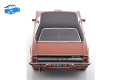 Ford Taunus GXL Limousine mit Vinyldach 1971 braunmetallic/mattschwarz | KK-Scale | 1:18