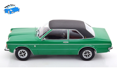 Ford Taunus GXL Limousine mit Vinyldach 1971 grün/mattschwarz | KK-Scale | 1:18