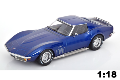 Chevrolet Corvette C3 mit Sidepipes 1972 blaumetallic | KK-Scale | 1:18