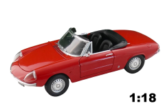 Alfa Romeo 1600 Duetto Spider 1966 - rot | Touring Model Cars | 1:18
